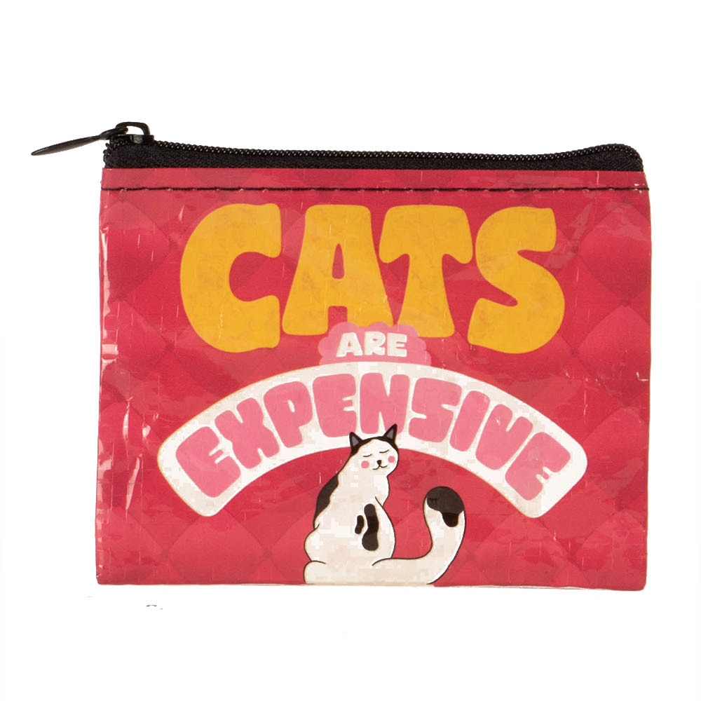 BlueQ, Red, Coin Purses, Accessories, Unisex, 3"x4", Cats Are Expensive, 567361